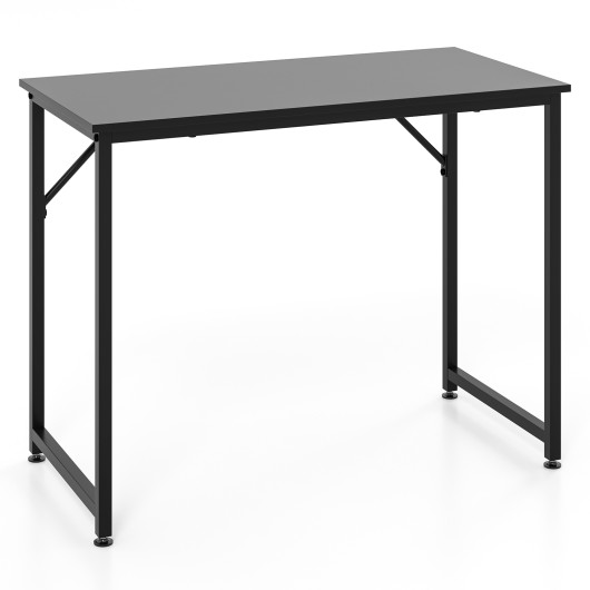 L Shaped Computer Desk And Writing Workstation For Home And Office-Black