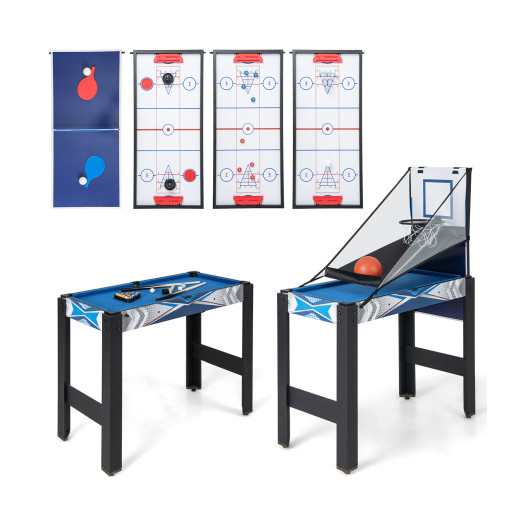 6-In-1 Combo Game Table With Basketball Billiards Ping Pong Hockey Shuffleboard