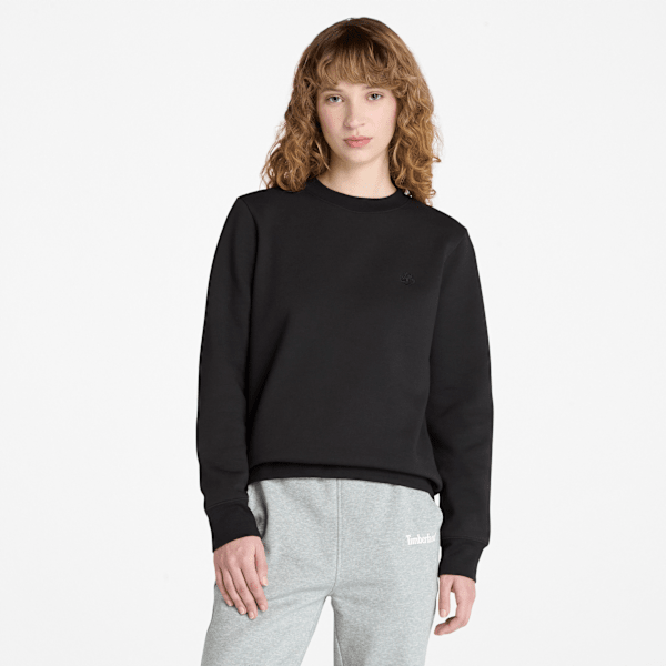 Timberland - Exeter River Brushed-Back Crew Sweatshirt For Women In Black, Woman, Black, Size: L