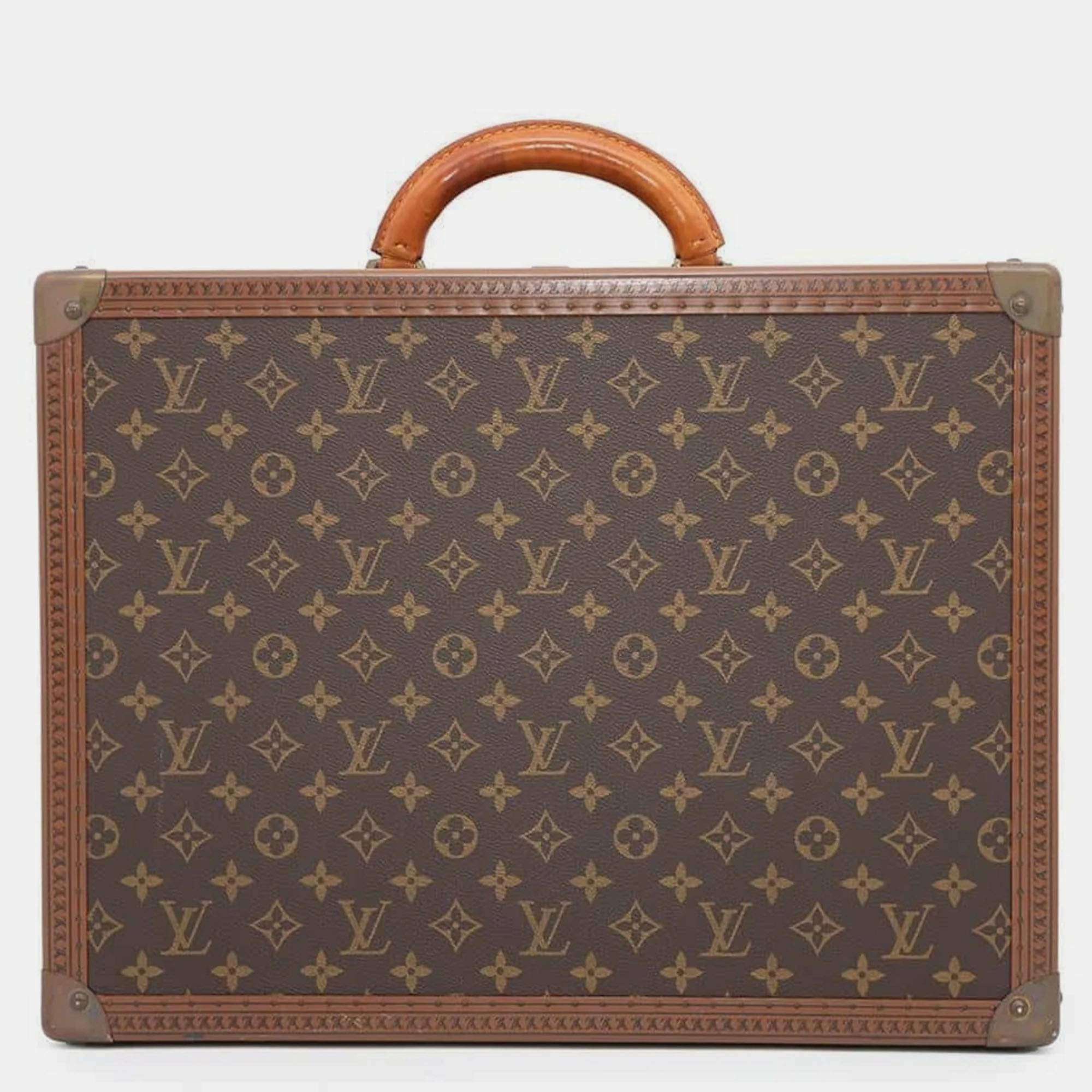 Louis Vuitton Brown Monogram Trunk Cotteville 45 Attache Bag