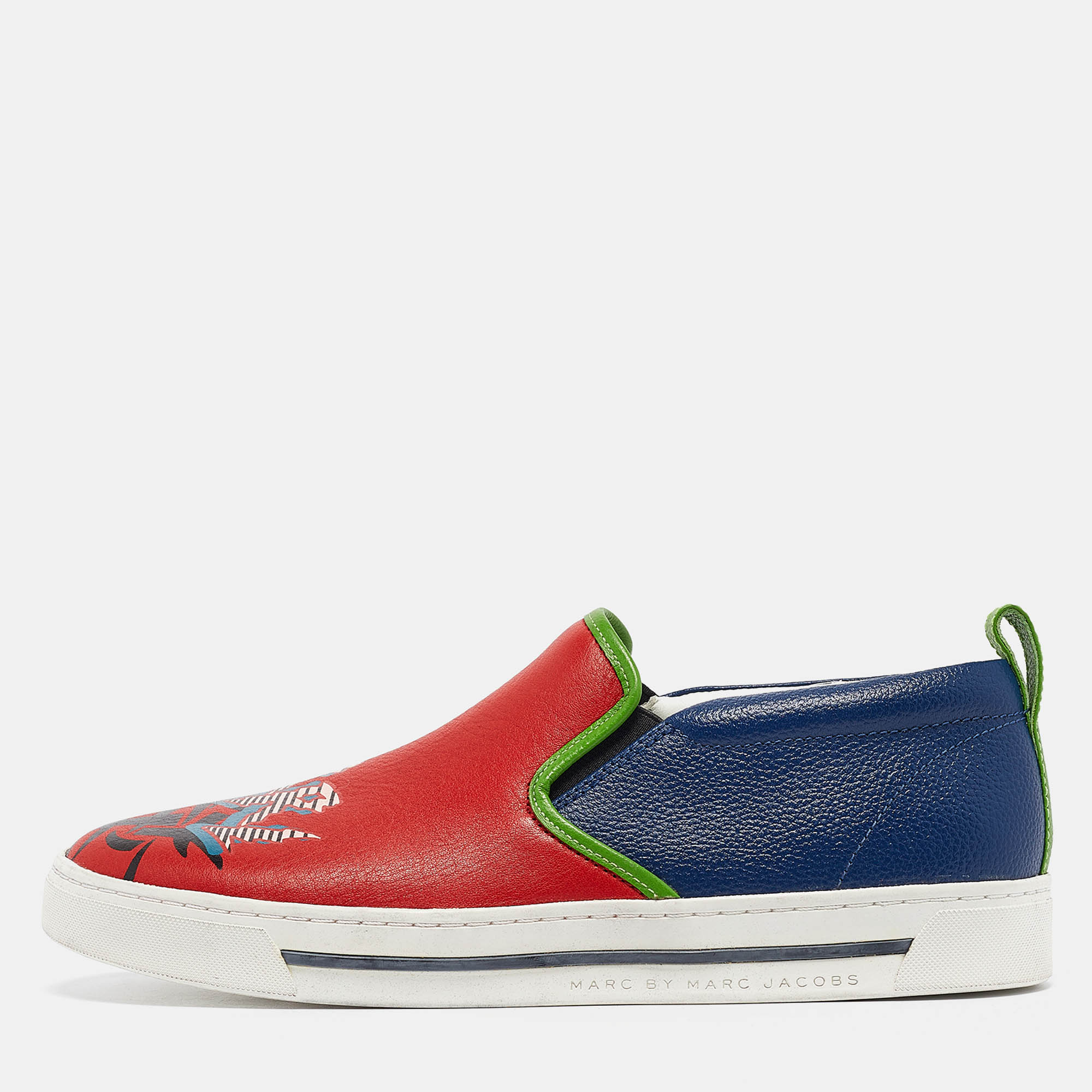 marc by marc jacobs red leather slip on sneakers size 40