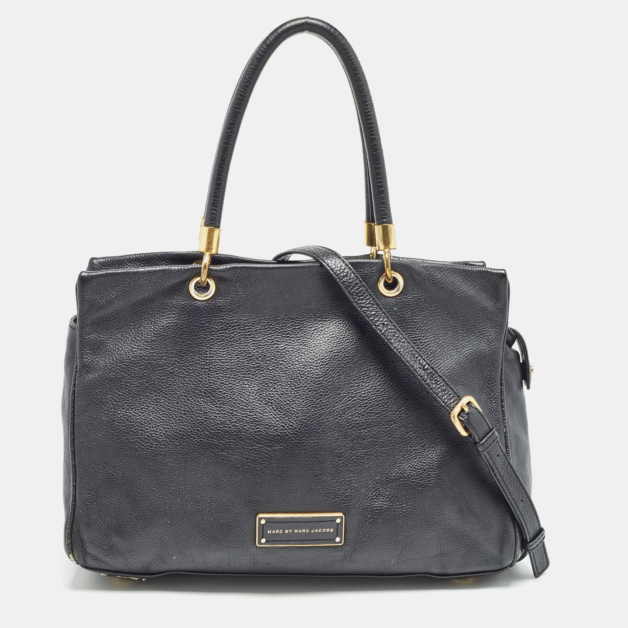 marc by marc jacobs black leather too hot to handle tote