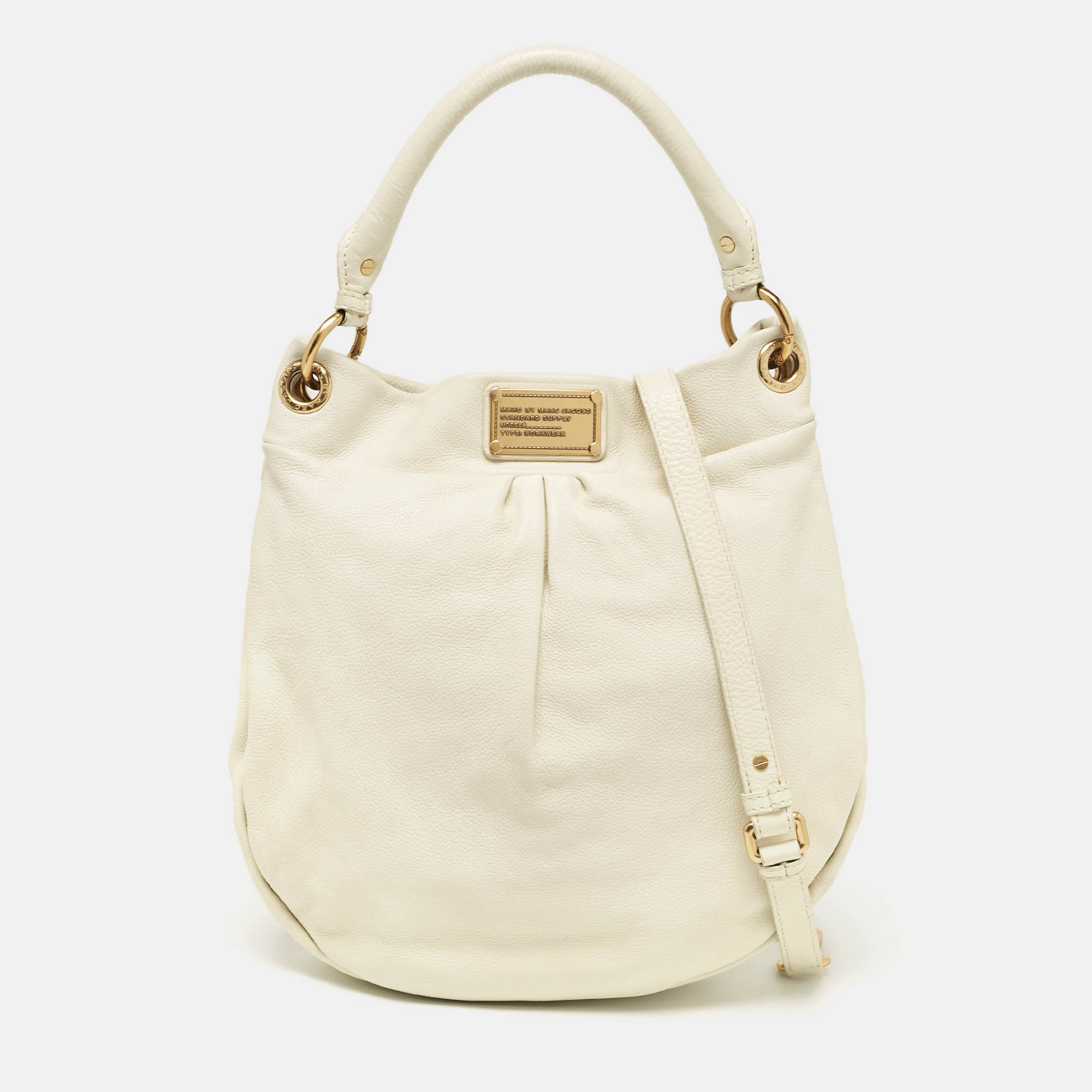 marc by marc jacobs off white leather classic q hillier hobo