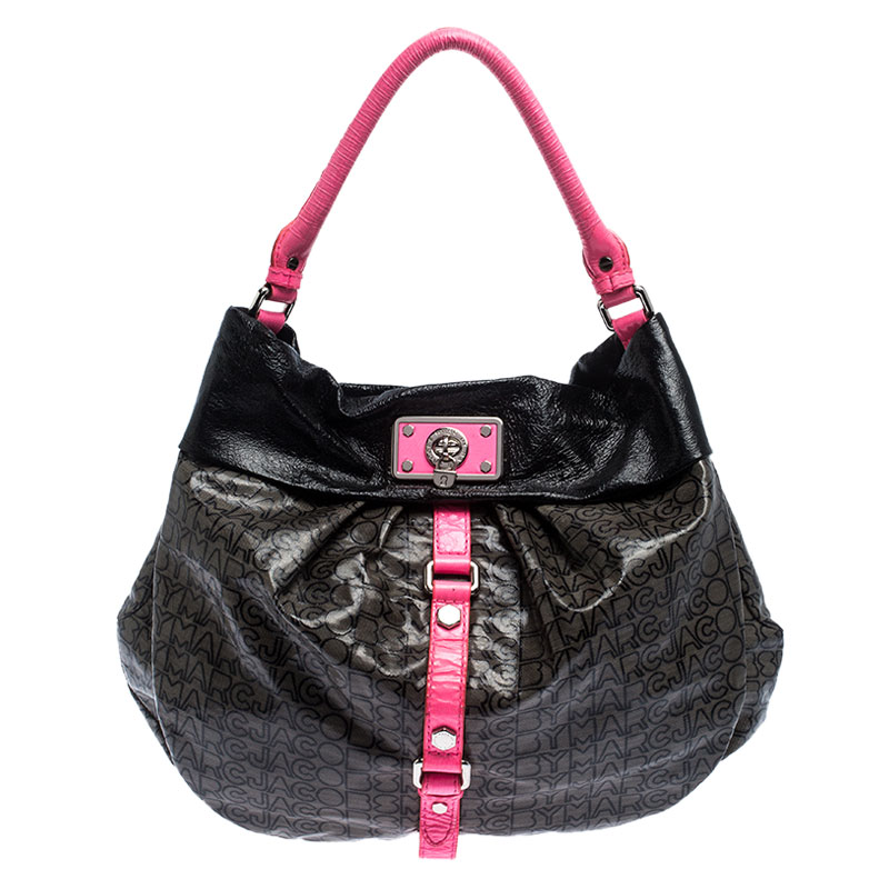 marc by marc jacobs multicolor coated fabric and leather lil riz hobo