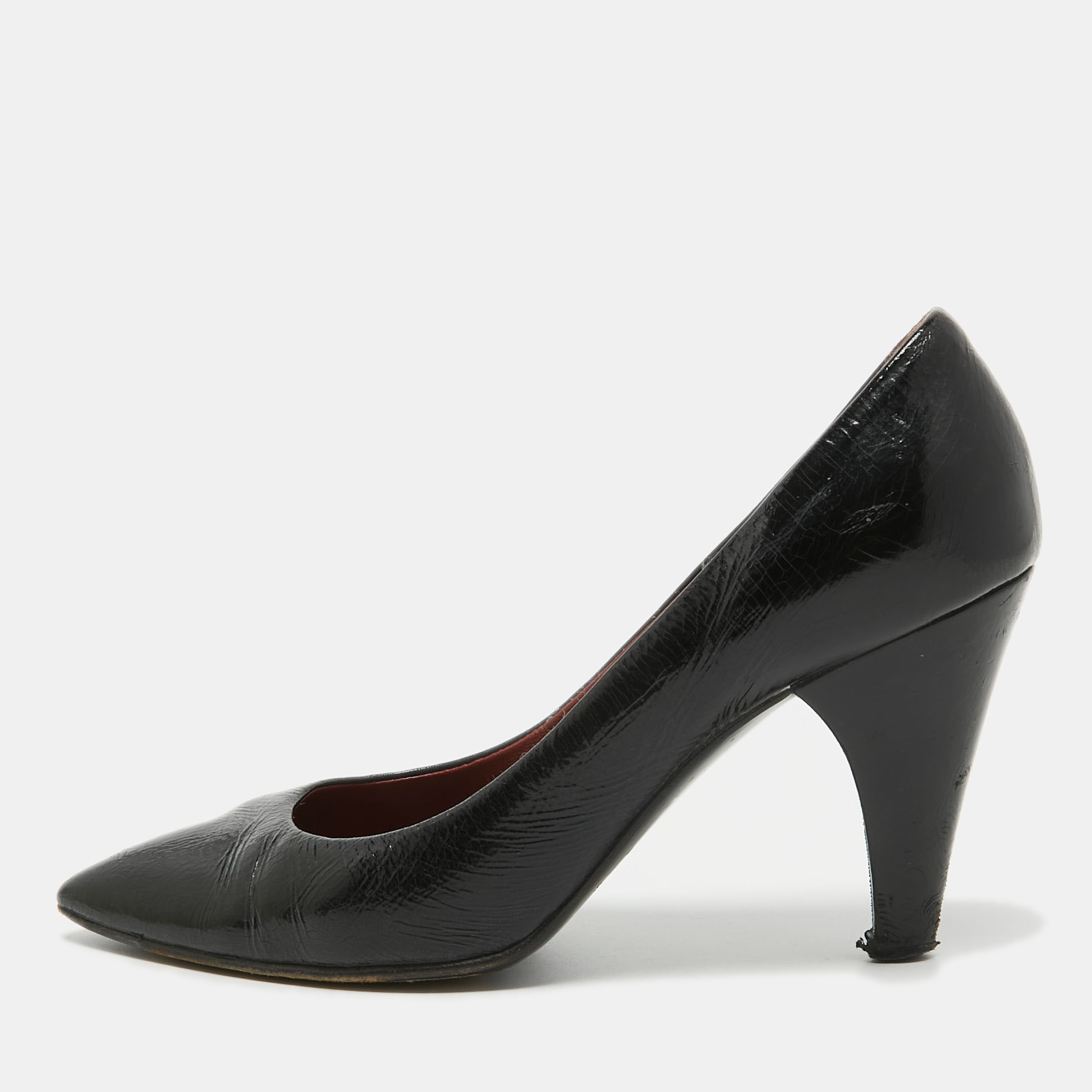 marc by marc jacobs black patent leather pumps size 38
