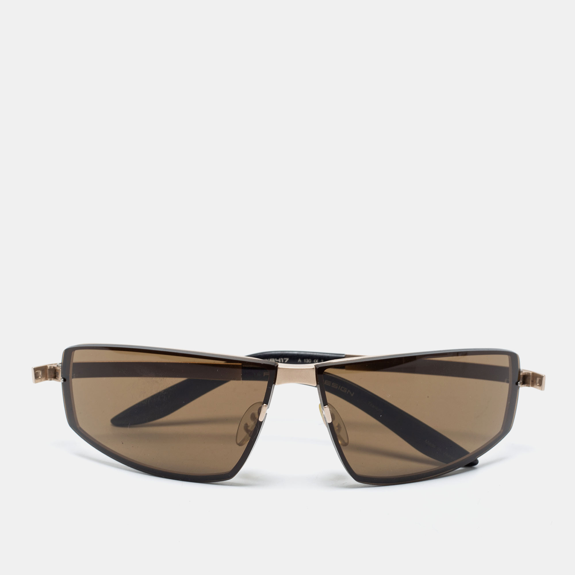 porsche design black p'8579 square sunglasses