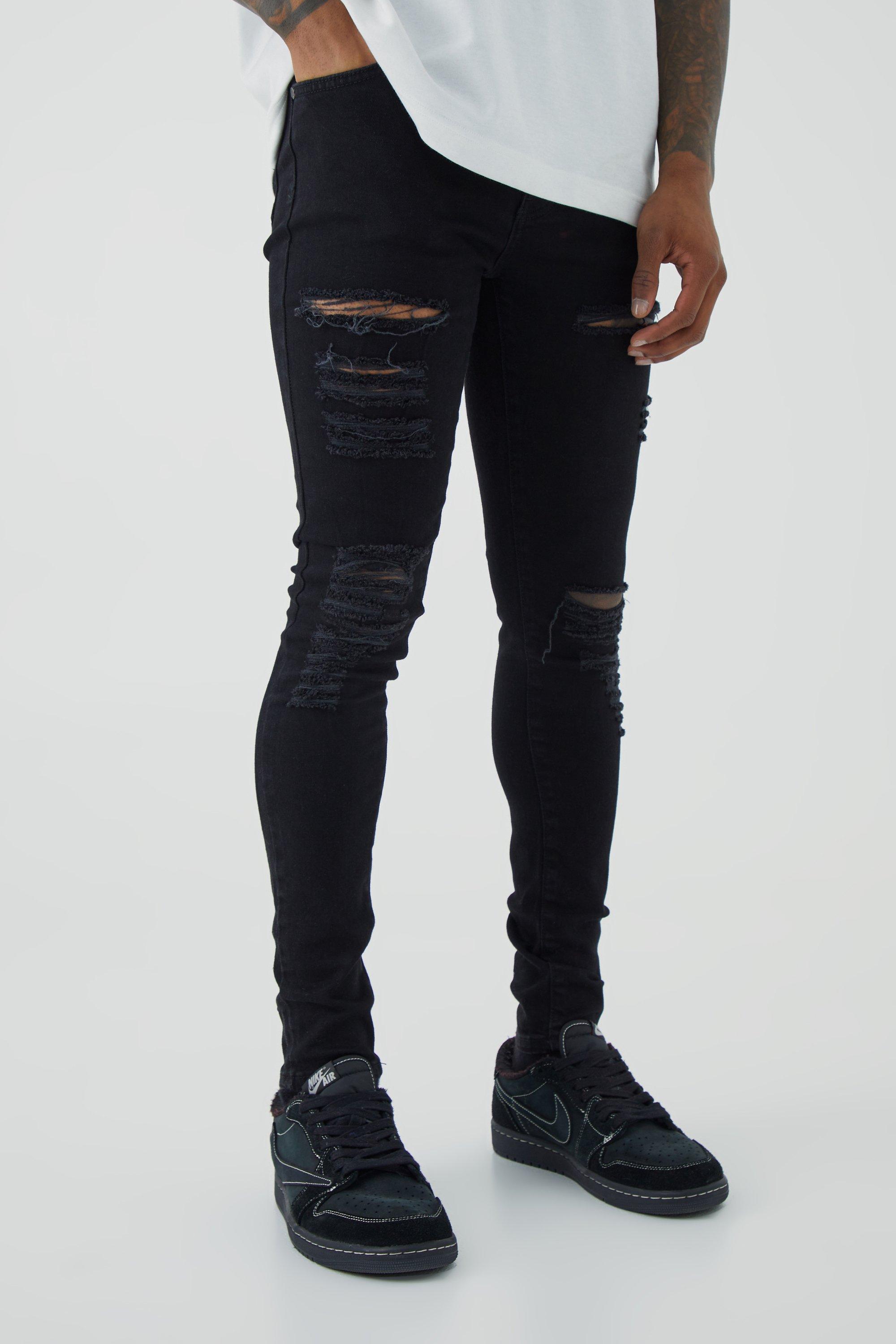 ASOS DESIGN flare jeans in black leather look