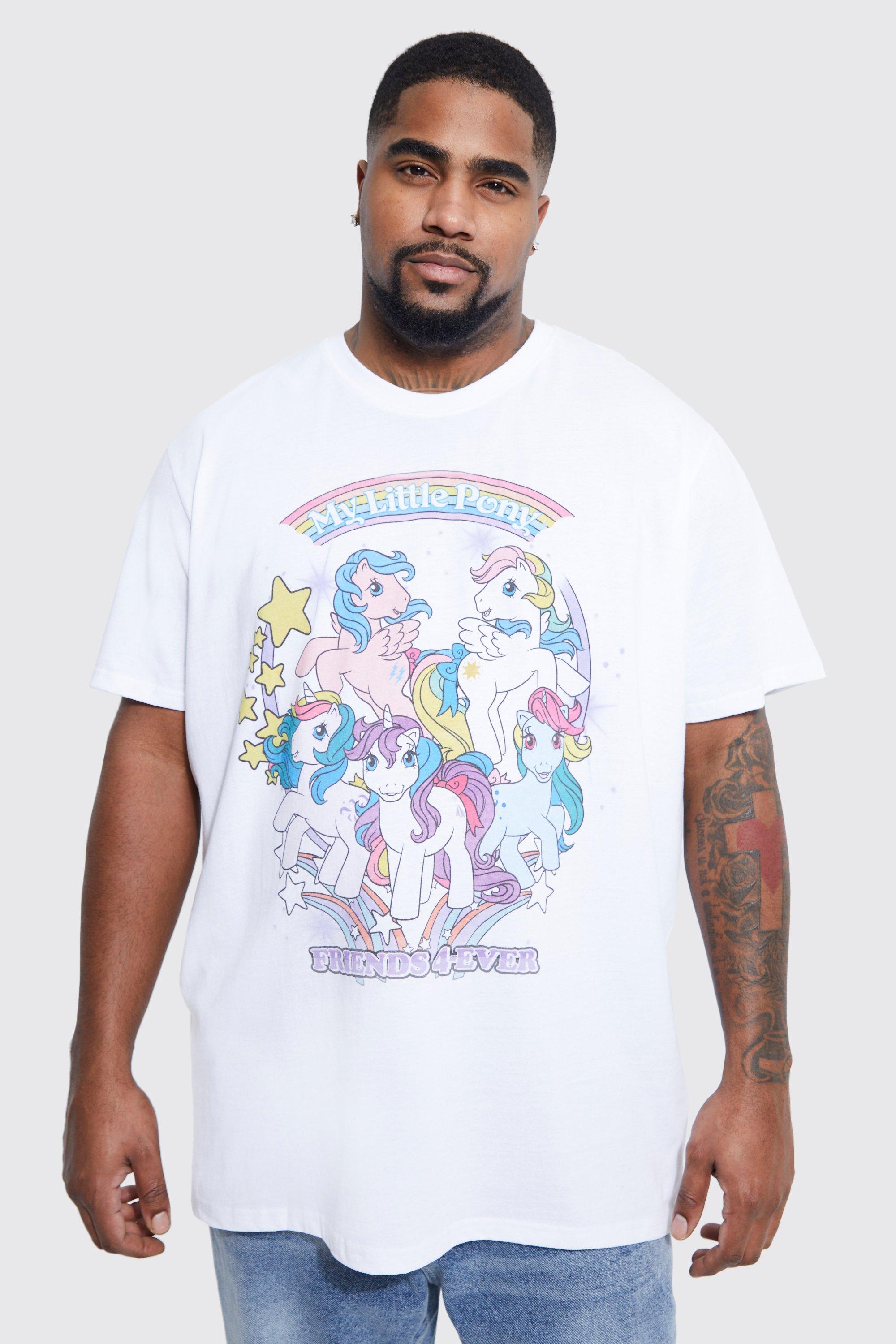 plus t-shirt mit lizenziertem my little pony print - white - xxxl, white