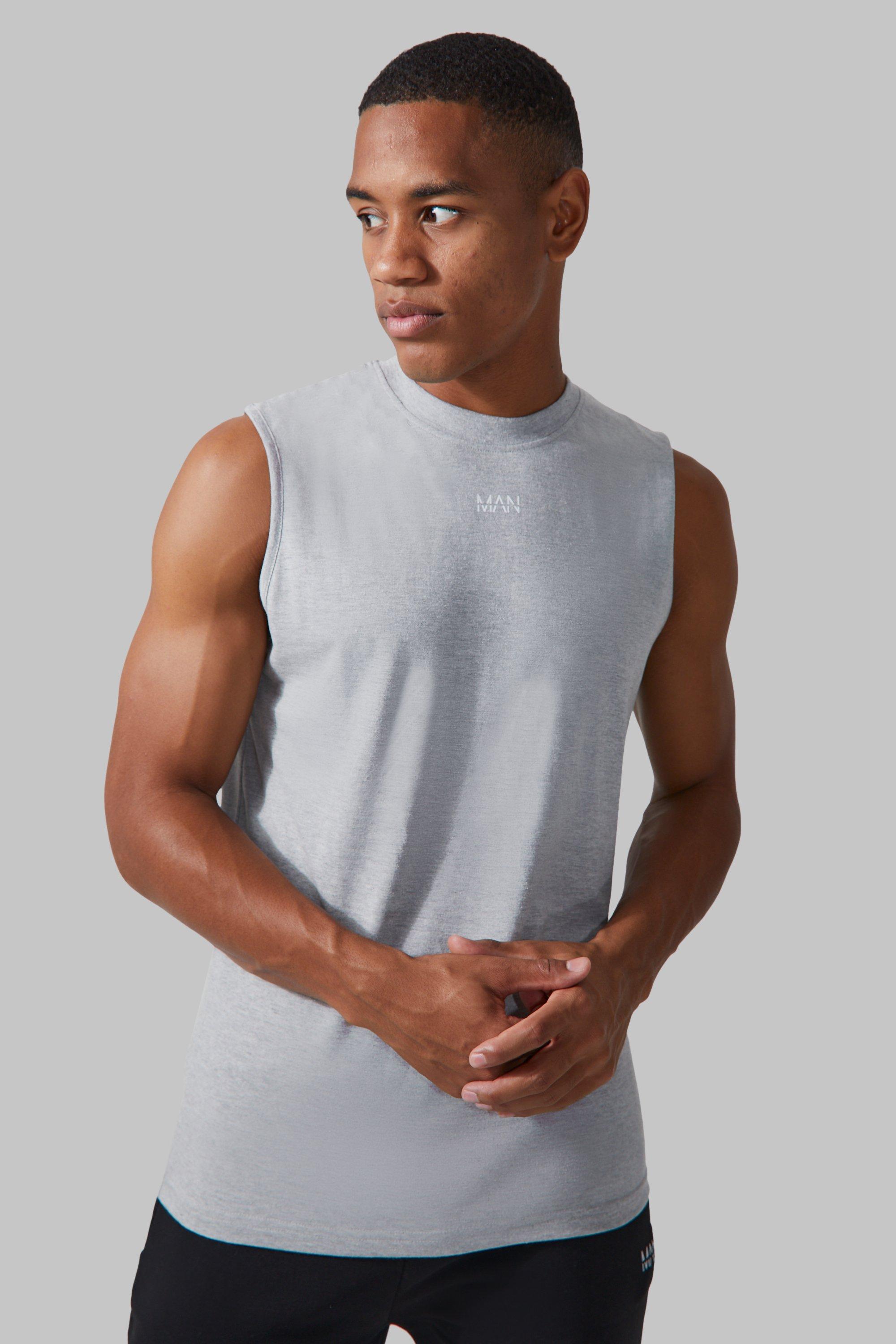 man active gym basic vesttop - grey marl - l, grey marl