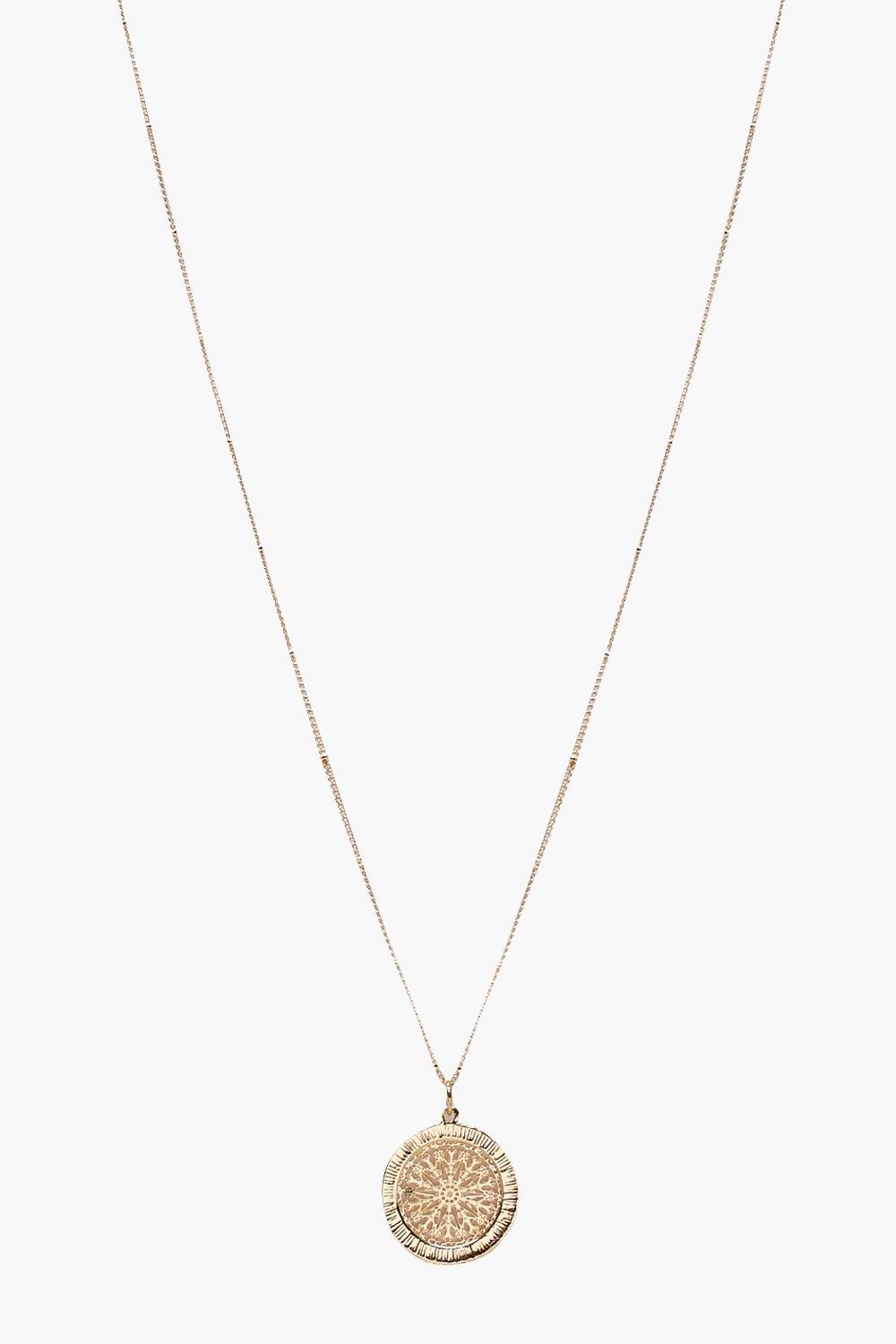 Halskette Mit Münzanhänger - Gold - One Size, Gold