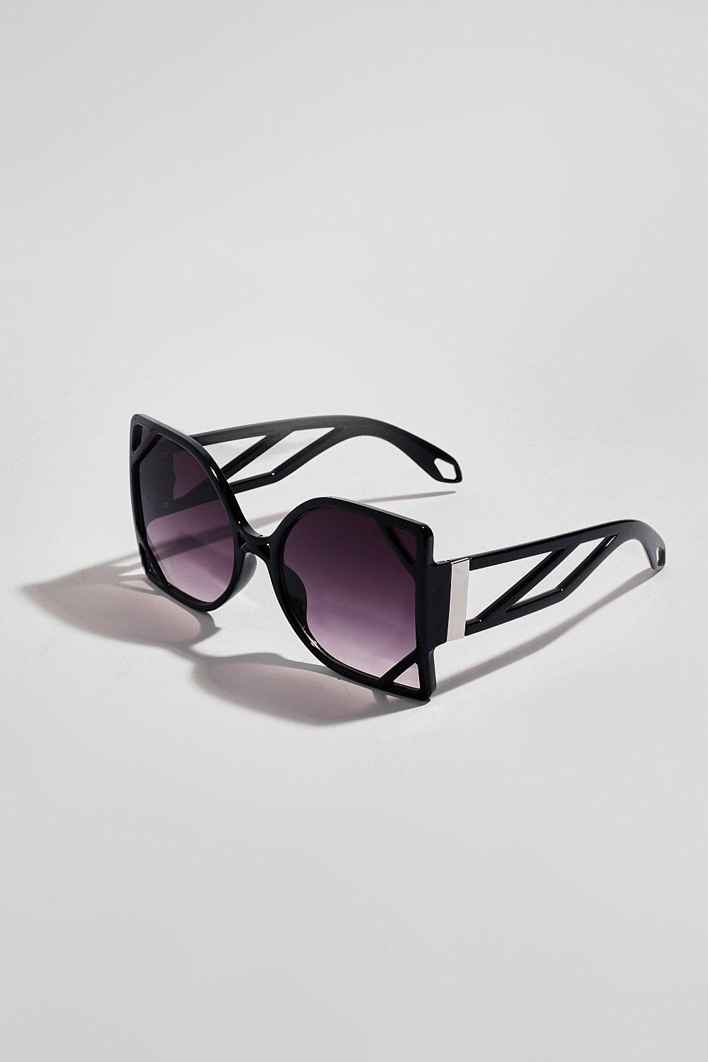 Oversize Sonnenbrille - Black - One Size, Black