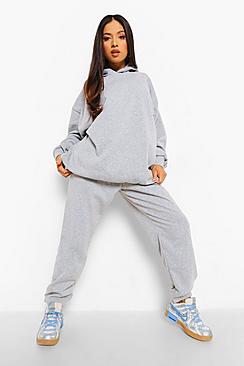 Petite Basic Hoody And Jogger Tracksuit