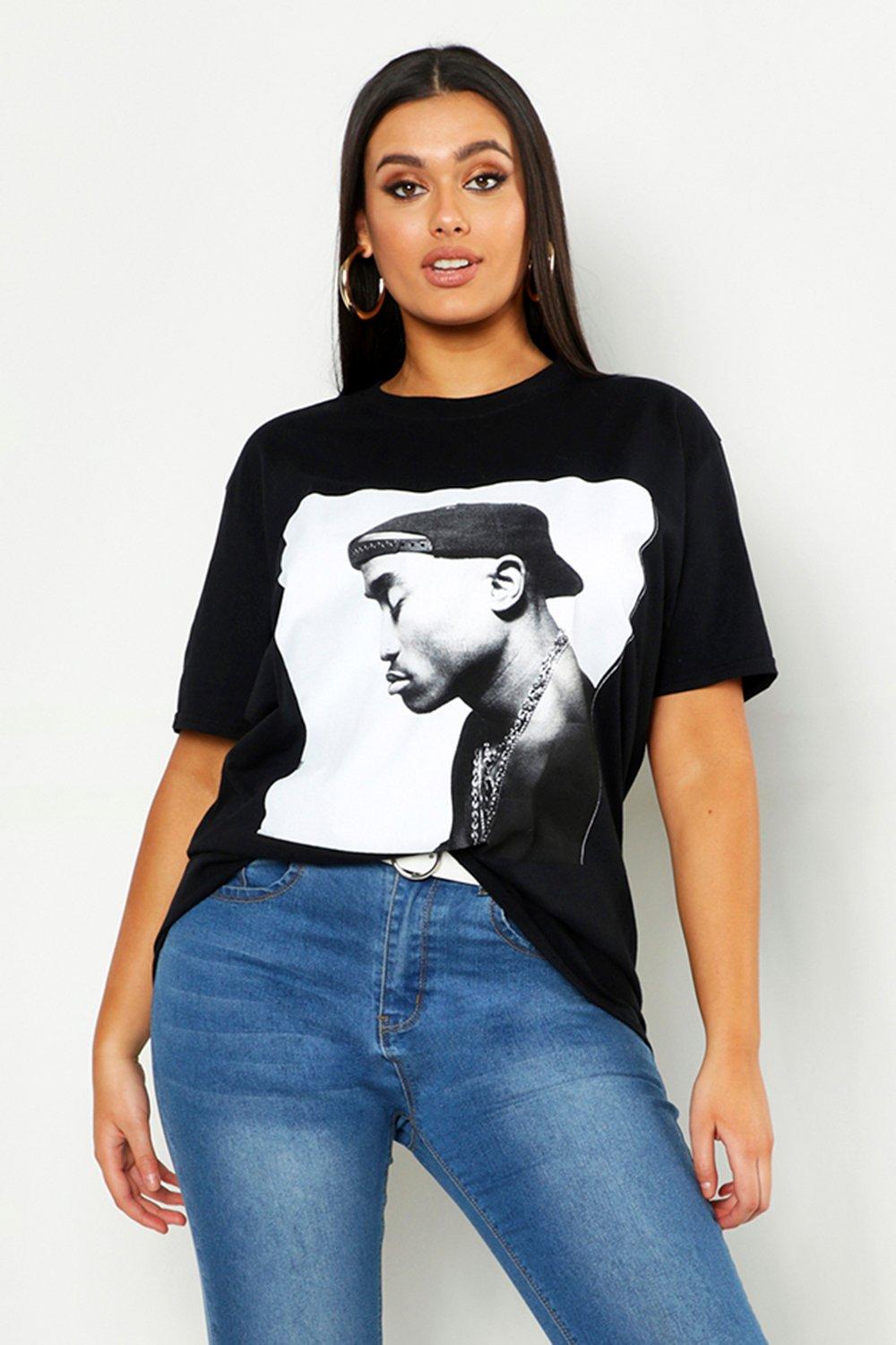 Grande Taille - T-Shirt Tupac Officiel - Noir - 54, Noir