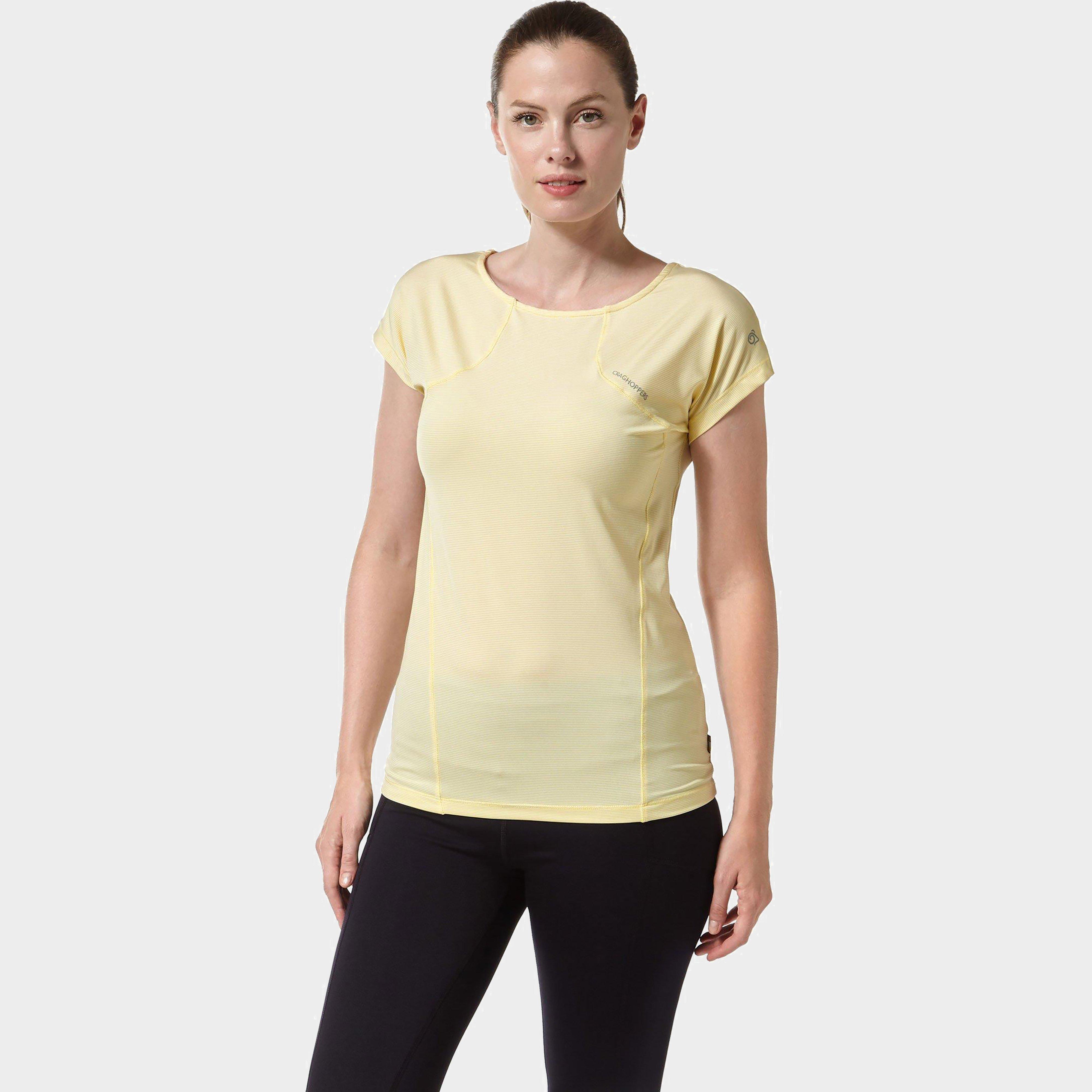 craghoppers women's fusion t-shirt - yellow, yellow