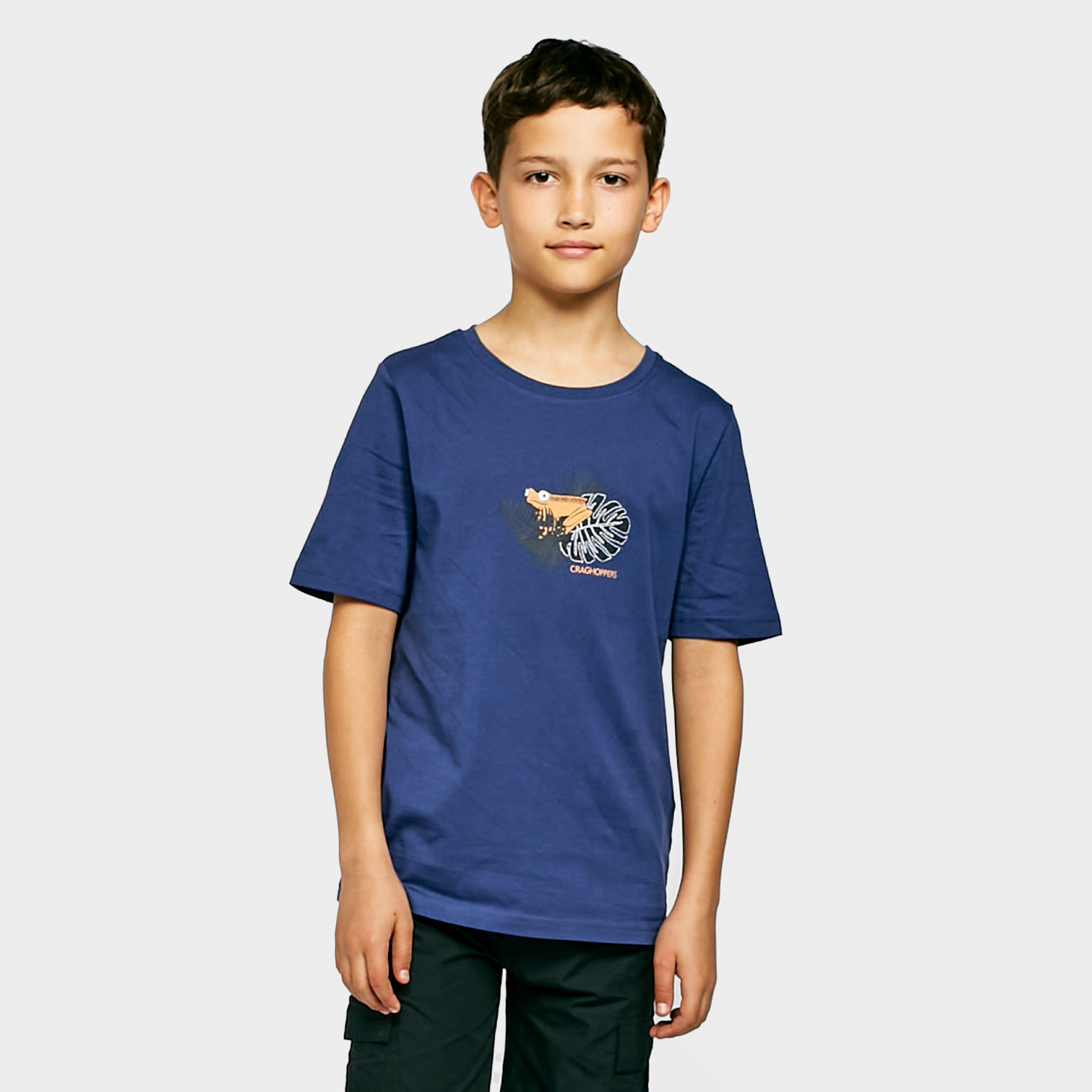 craghoppers kids' rubens short sleeved t-shirt - blue, blue