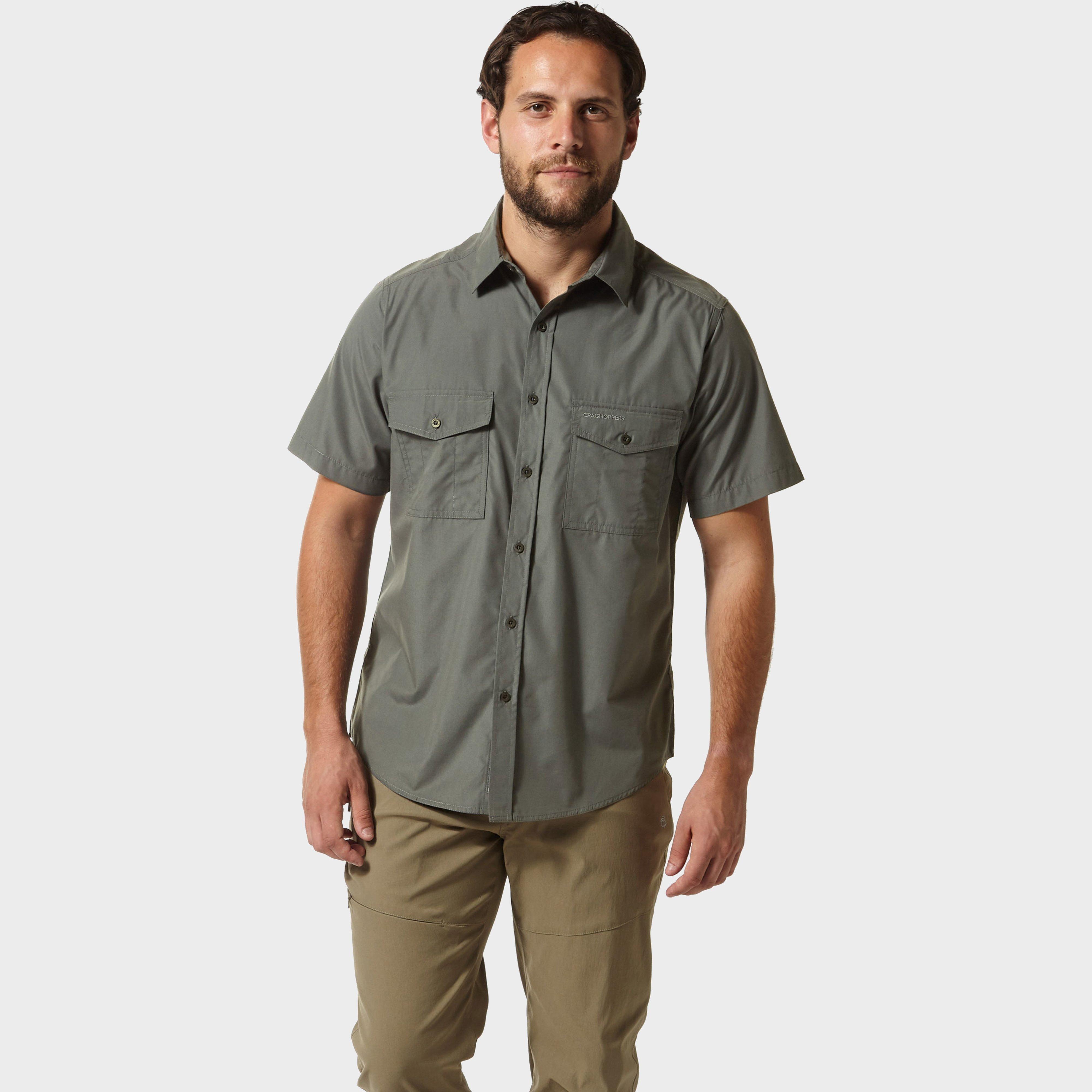 craghoppers men's kiwi short sleeved shirt - dgy, dgy