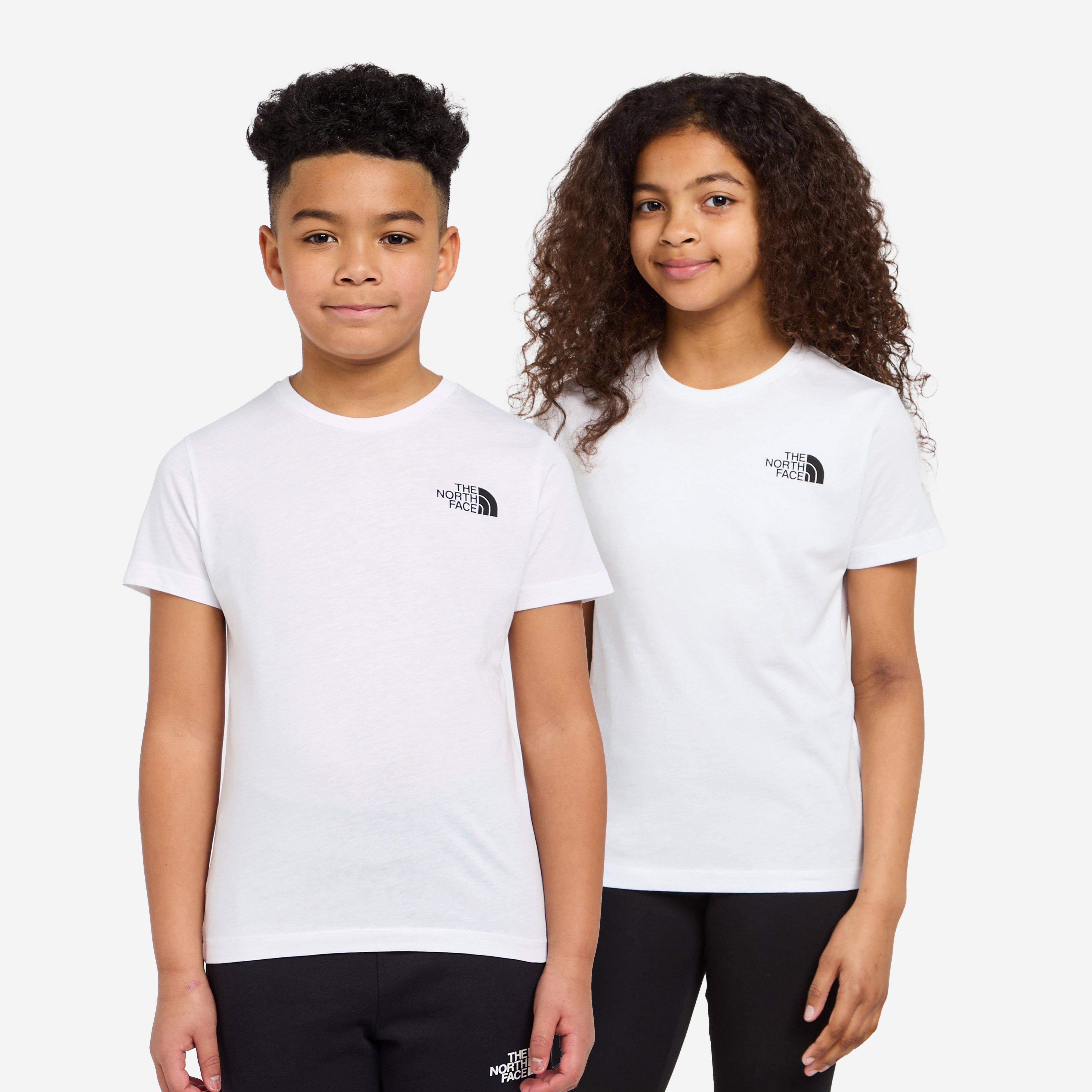 the north face kids' simple dome tee - white, white