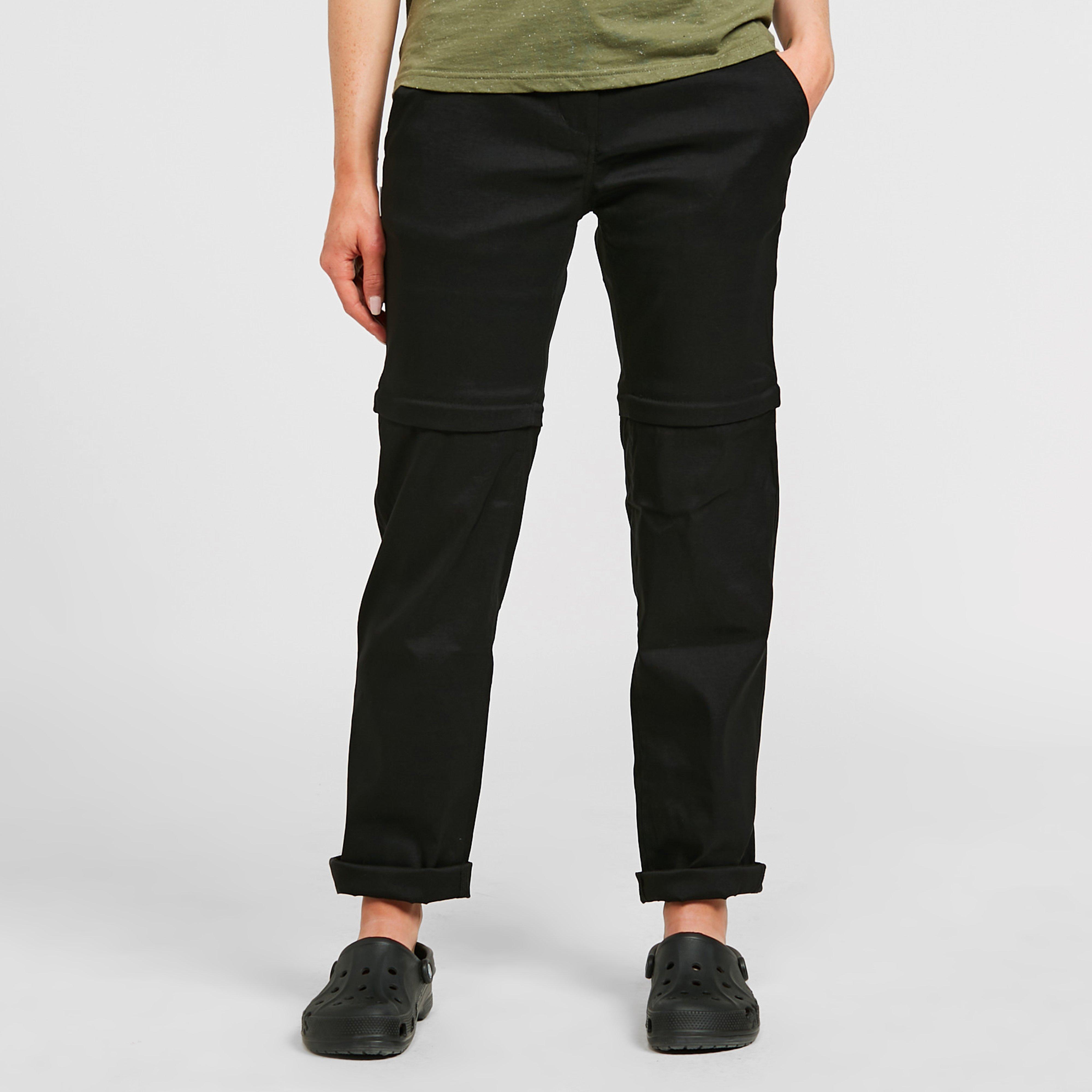 craghoppers women's kiwi pro convertible trousers (regular), black