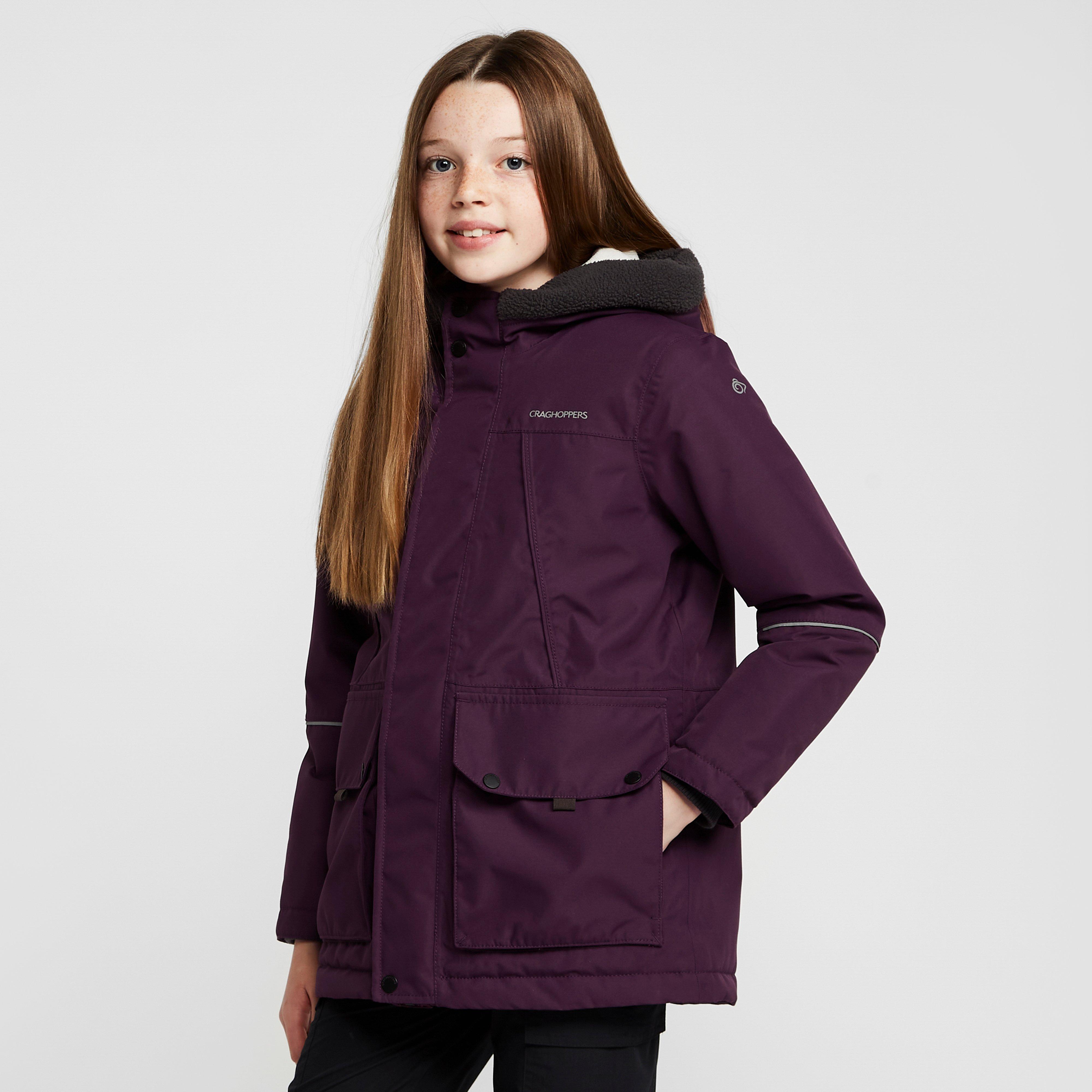 craghoppers kids' akito insulated jacket, purple