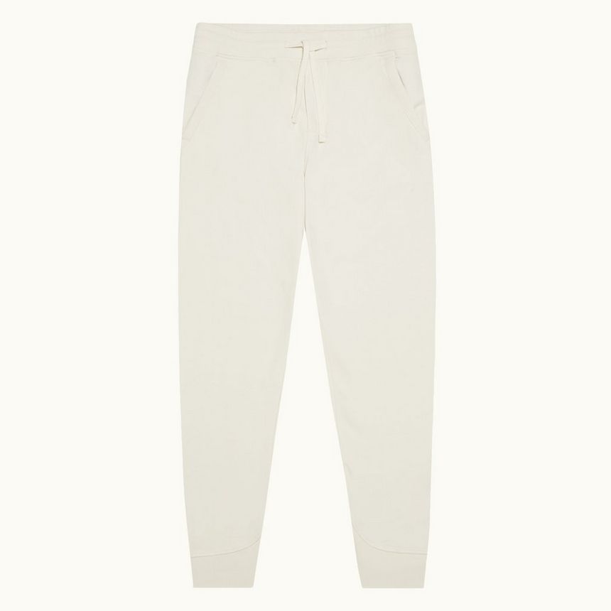 duxbury - white sand tailored fit organic cotton sweatpants