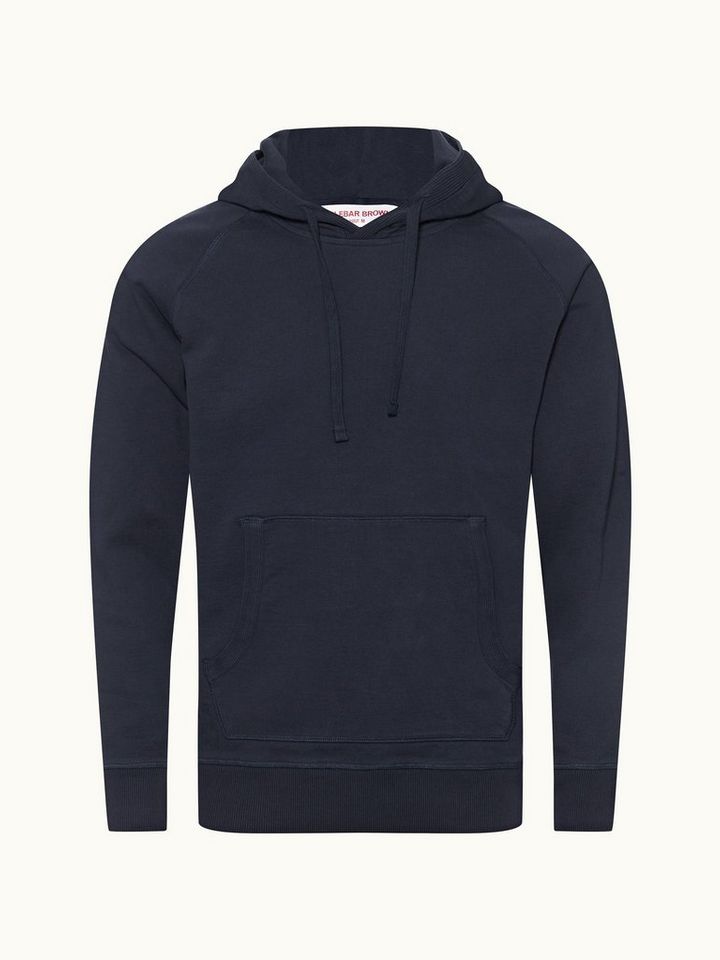francis - night iris classic fit hooded organic cotton sweatshirt
