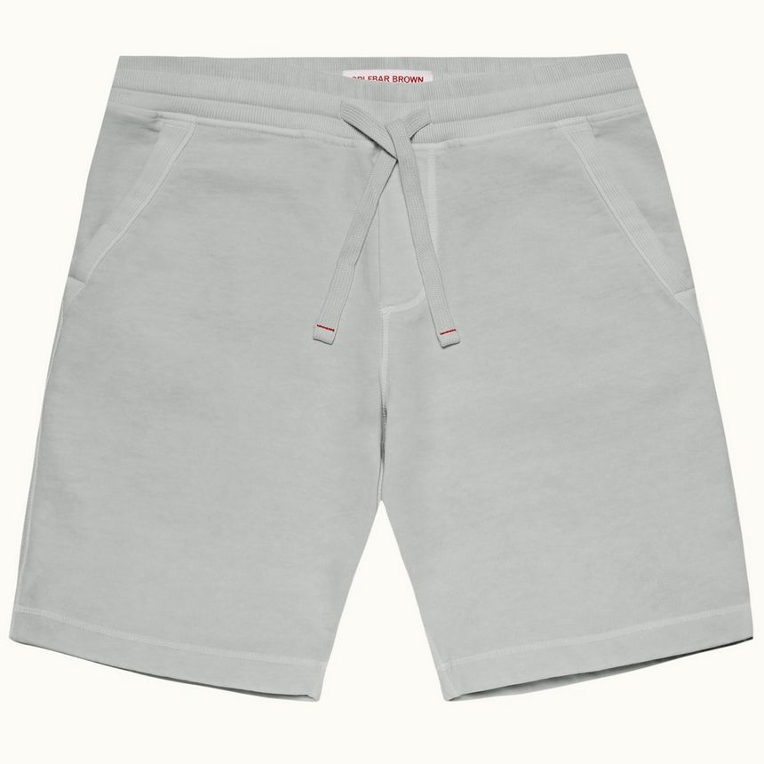 frederick - rock salt grey classic fit washed sweat shorts