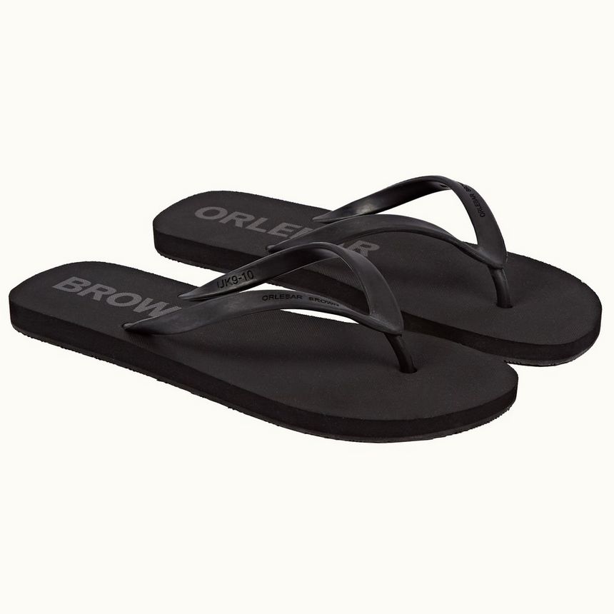 haston - black flip flops