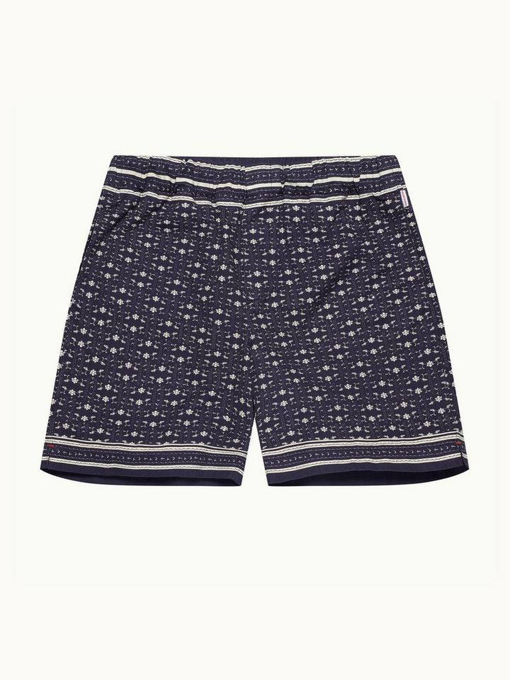 louis - dark sapphire/sea mist bandana relaxed fit drawcord stretch-cotton shorts