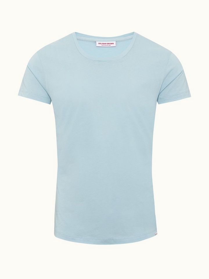 ob-t - island sky tailored fit crewneck cotton t-shirt