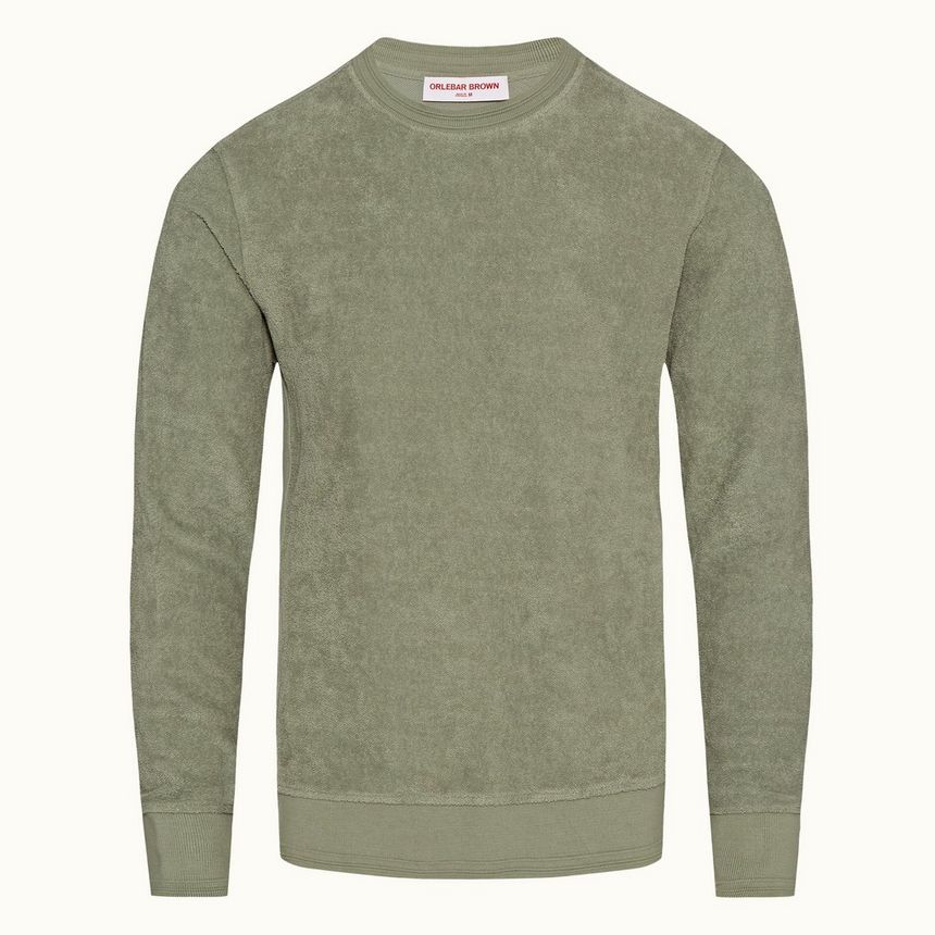 pierce towelling - artichoke classic fit towelling sweatshirt