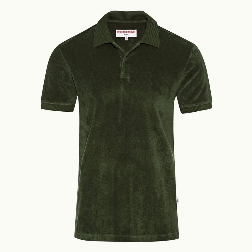 dr no towelling polo - 007 seaweed towelling polo shirt