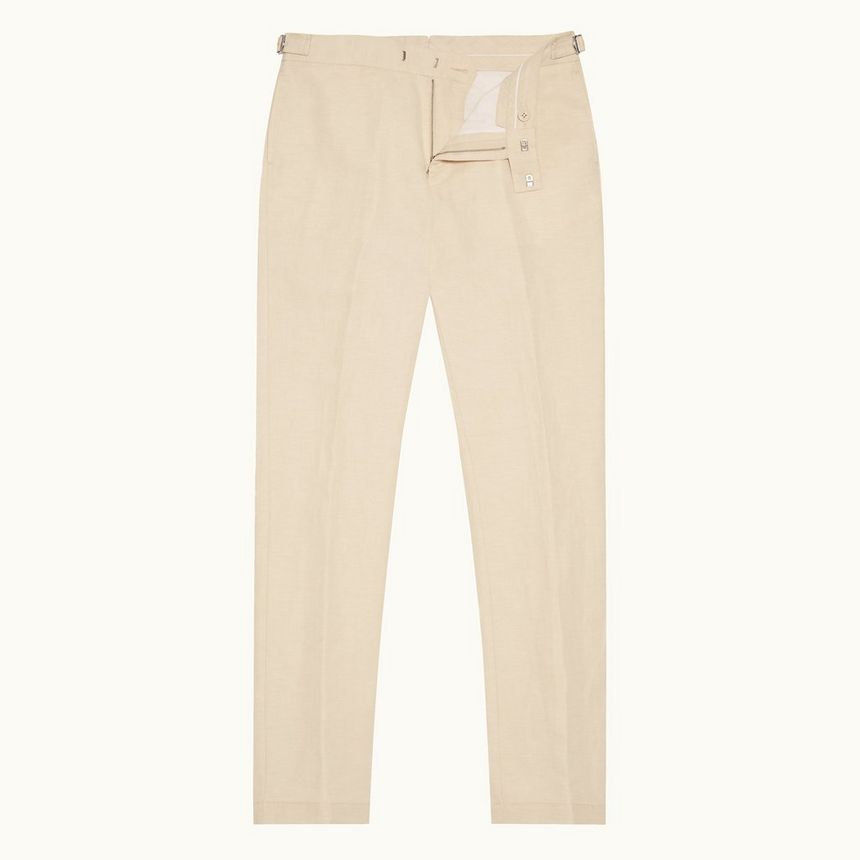 bond linen trouser - 007 matchstick tailored fit linen trousers