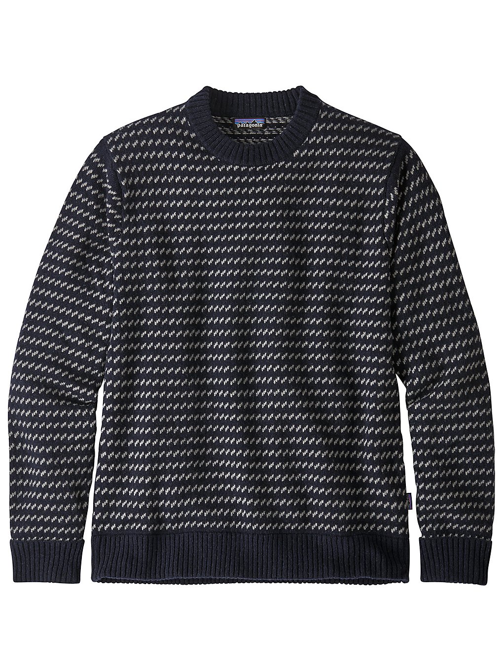 patagonia recycled wool-blend strickpullover classic navy