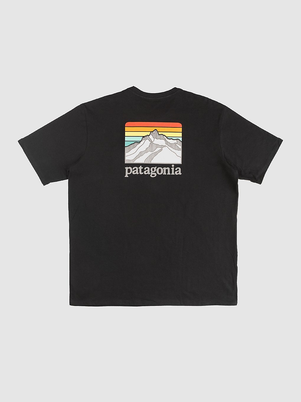 patagonia line logo ridge pocket responsib t-shirt black