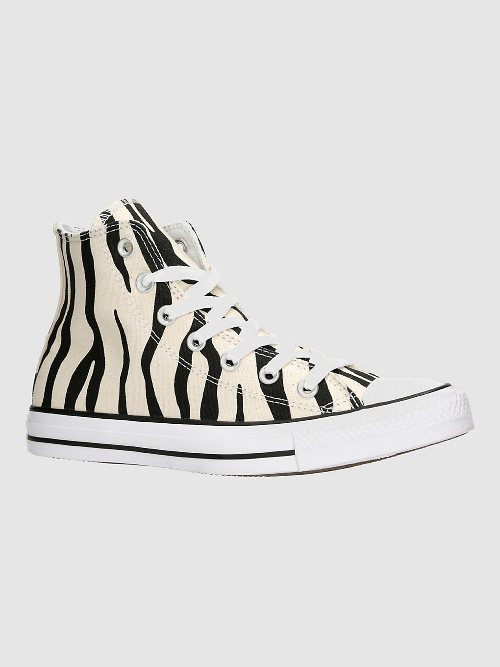 converse chuck taylor all star canvas zebra hi sneakers white