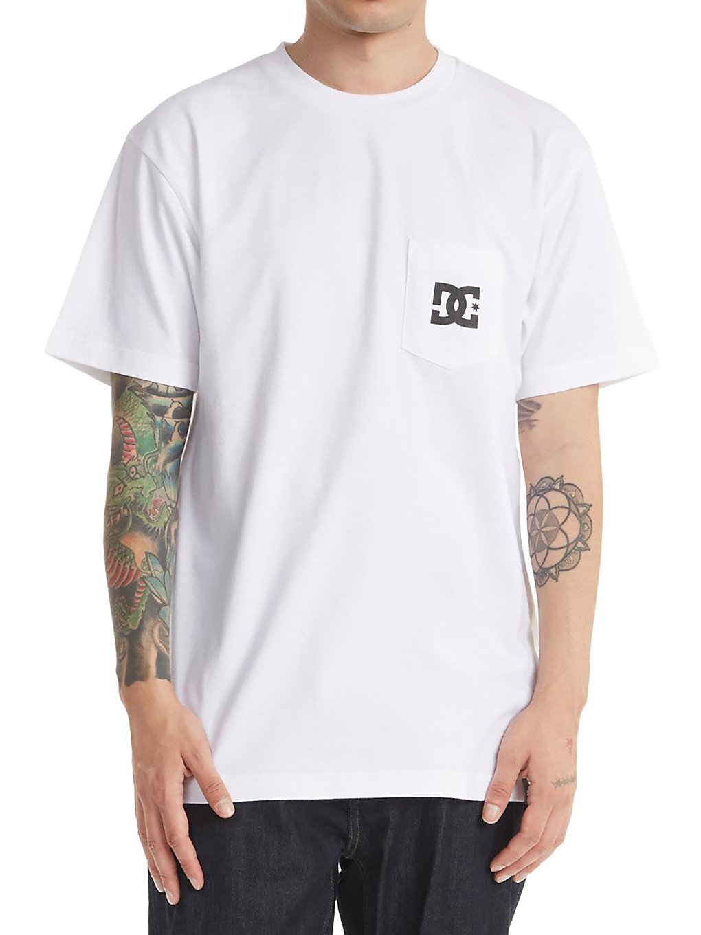 dc star pocket t-shirt white