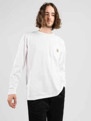 Carhartt Wip Pocket Long Sleeve T-Shirt White