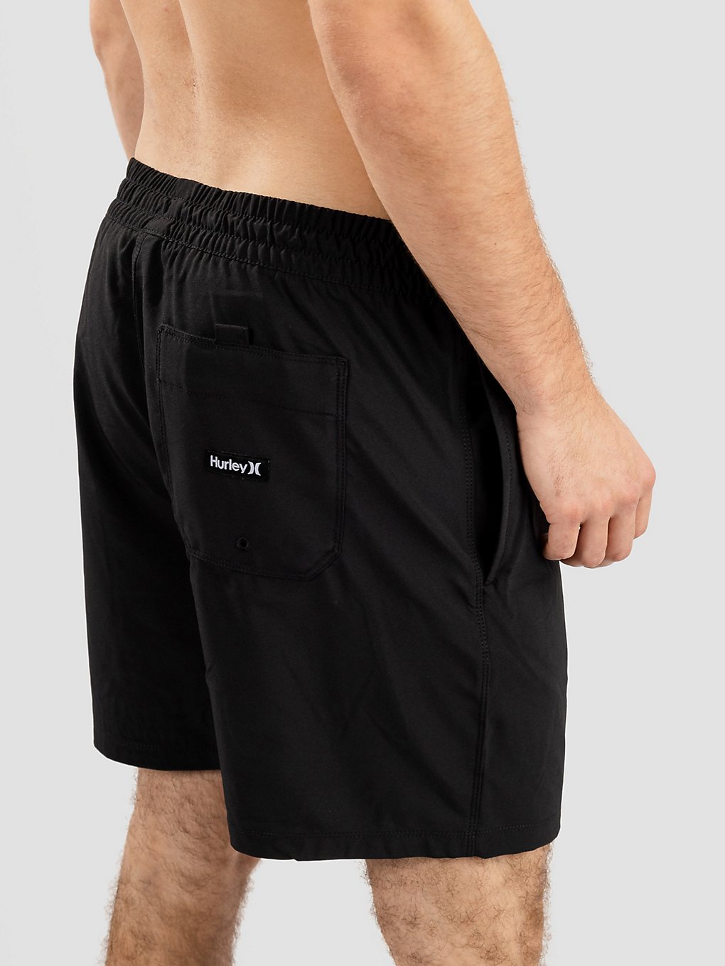 hurley one & only solid volley 17" boardshorts black