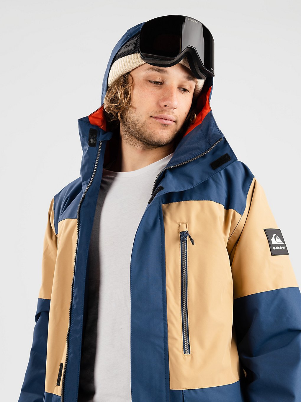quiksilver mission block jacket insignia blue