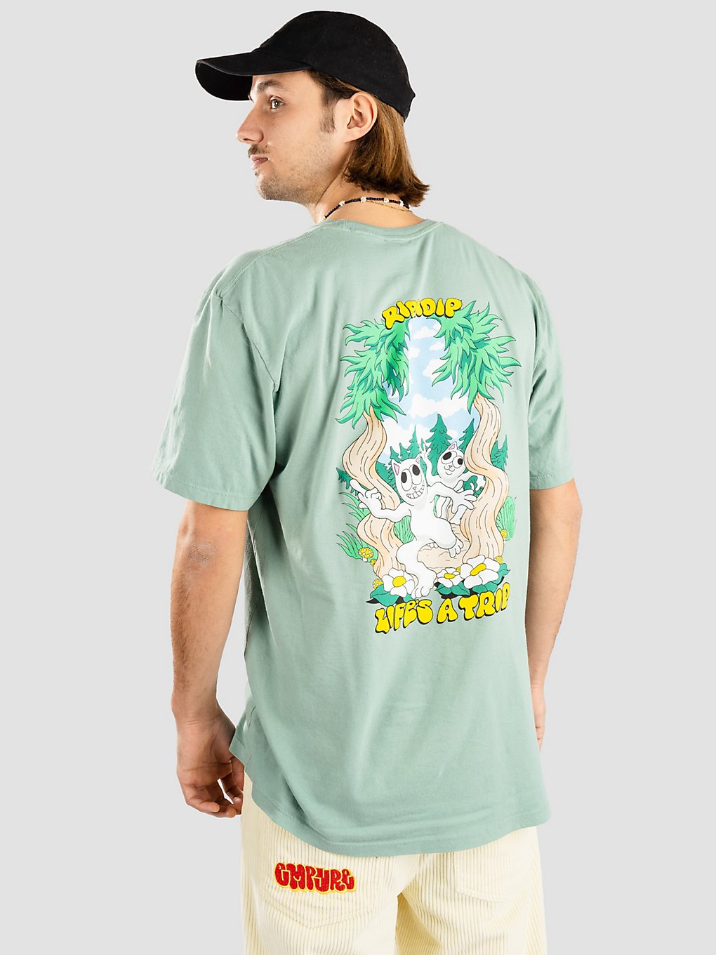 ripndip life's a trip t-shirt light pine