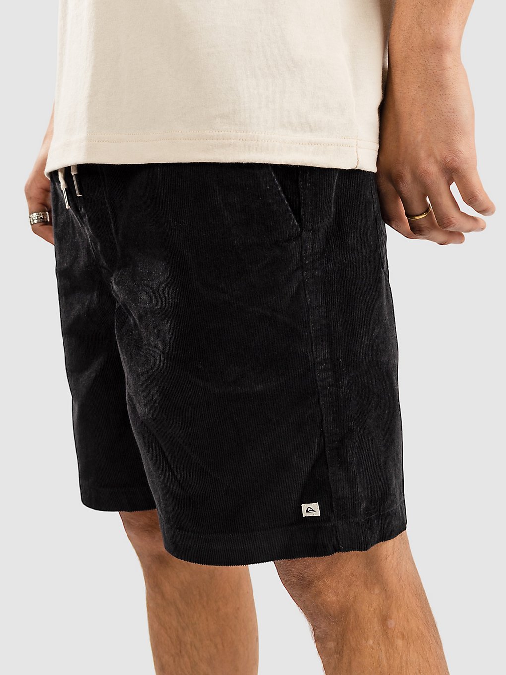 quiksilver taxer cord shorts black