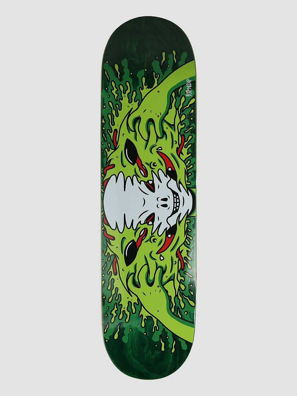 ripndip skull face alien 8.25" skateboard deck green