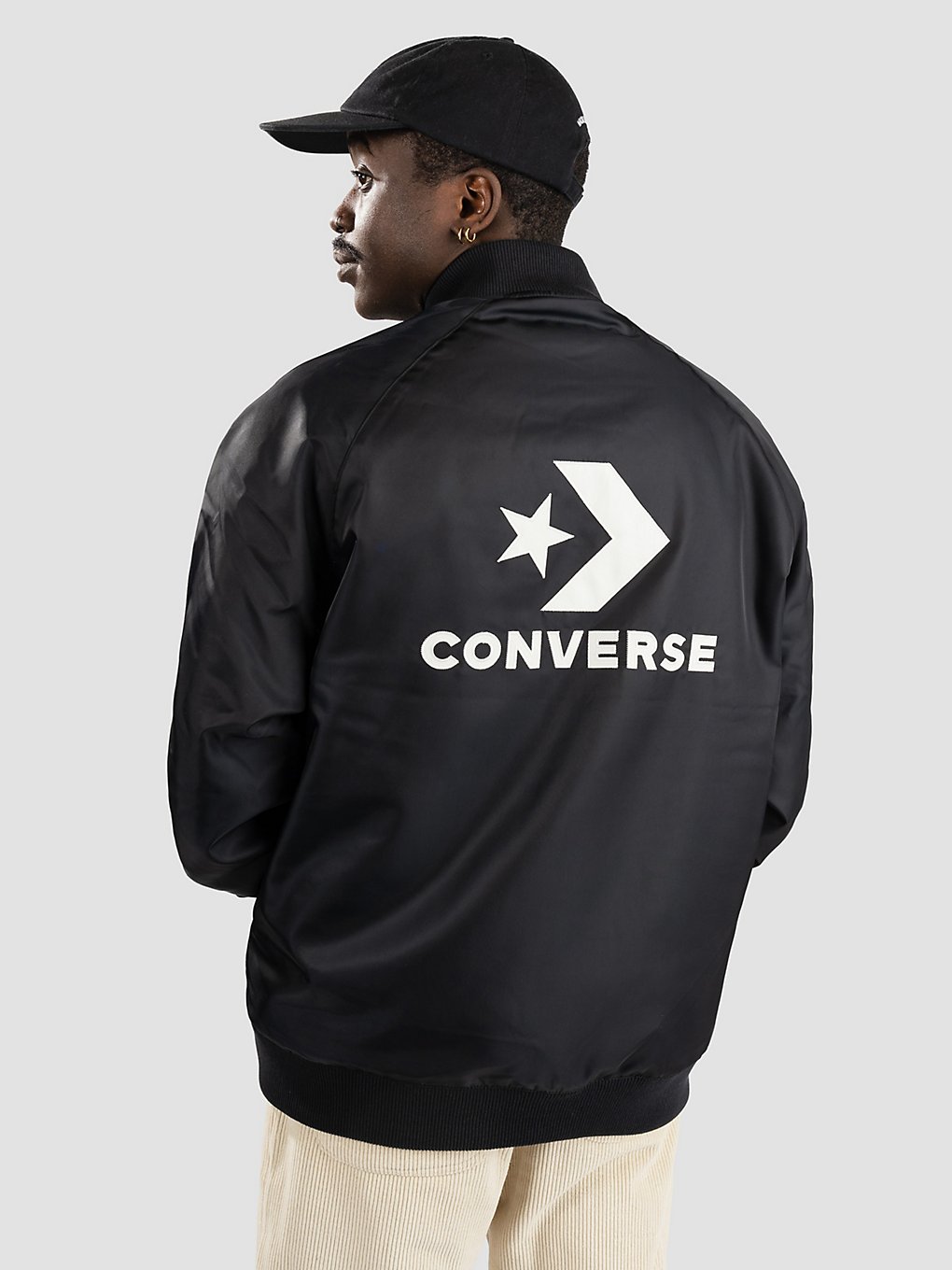 converse utility padded bomber jacket converse black