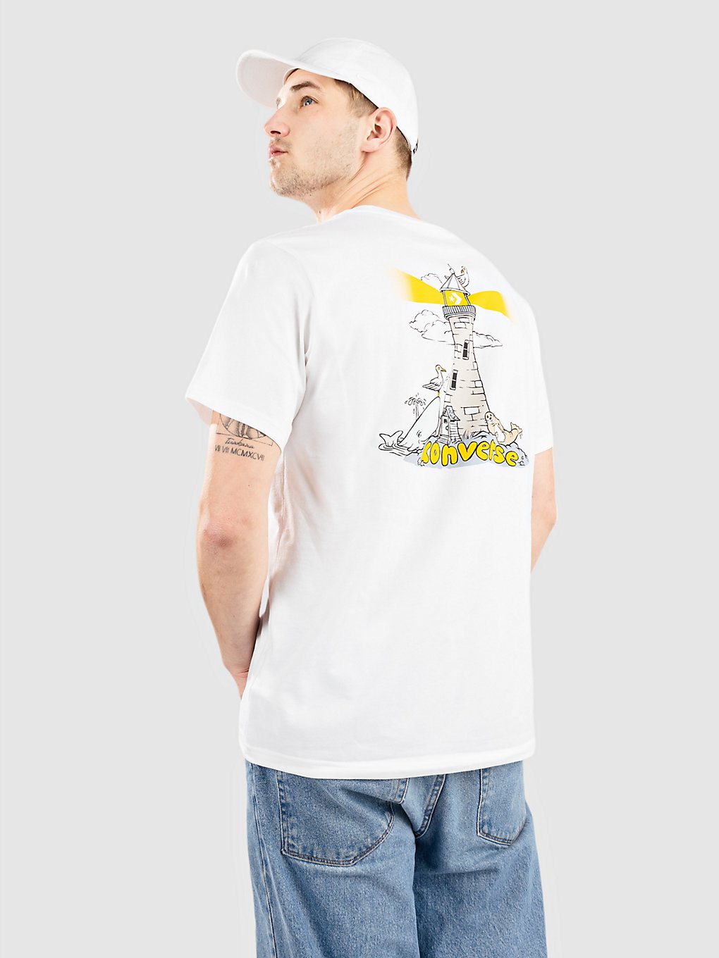 converse lighthouse t-shirt white