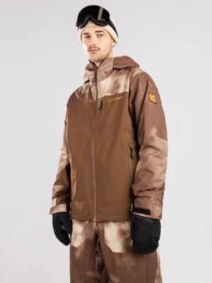 oakley tc skull reduct shell jacket brown clouds print