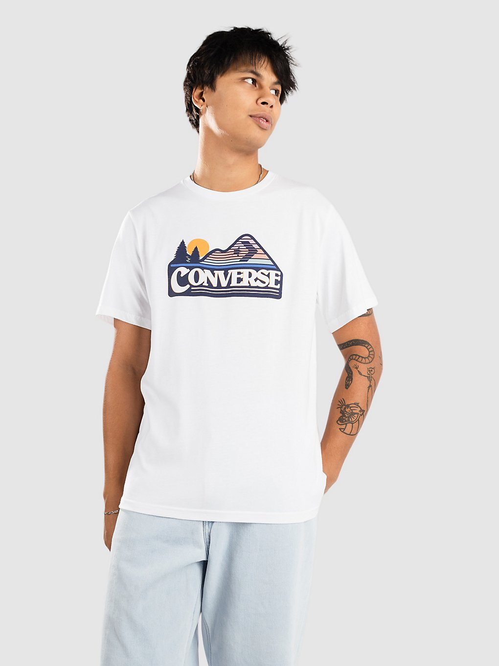 converse cc elevated graphic t-shirt white