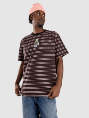 Empyre Too Tired Stripe Knit T-Shirt Java Stripe