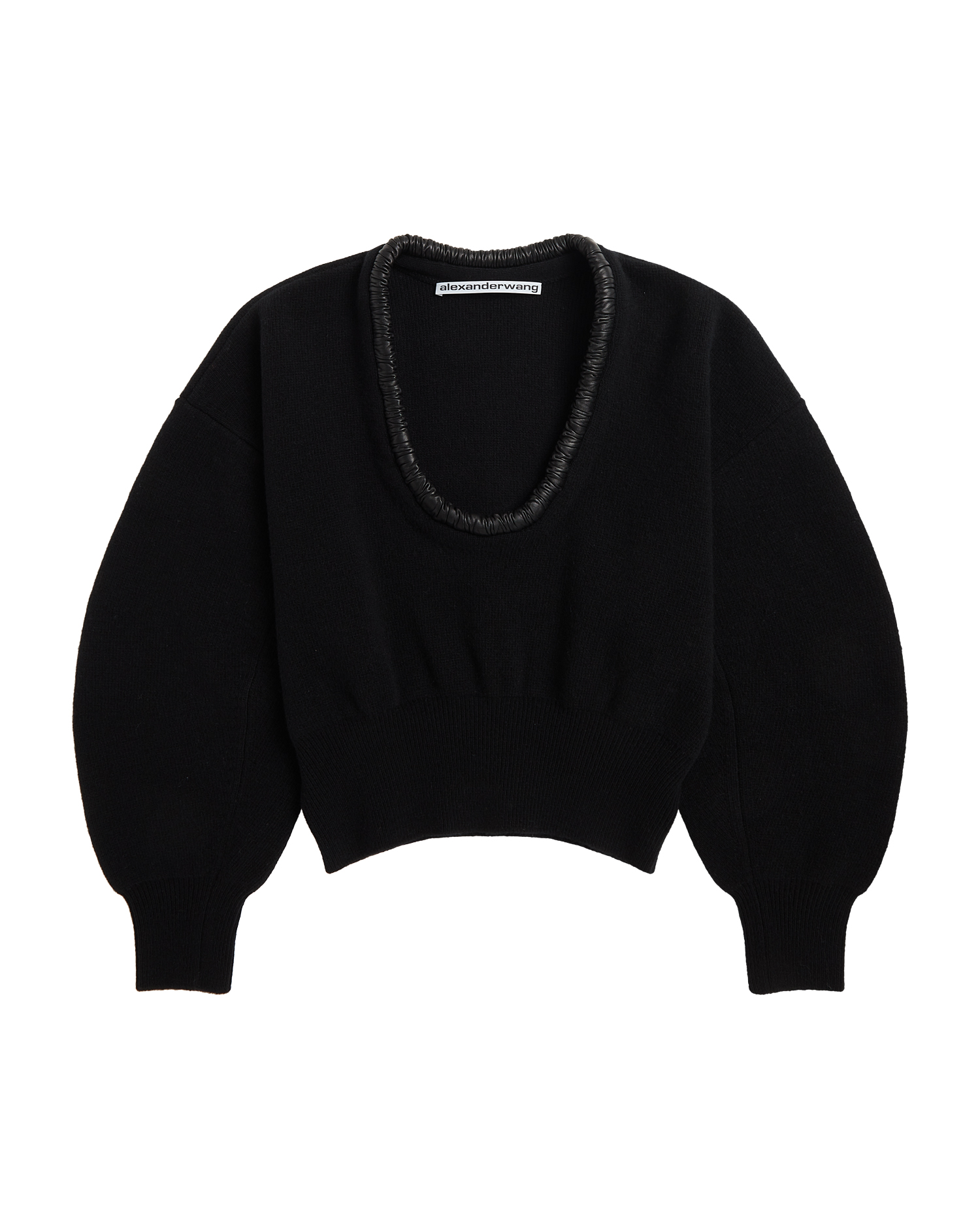 u-neck knit sweatshirt