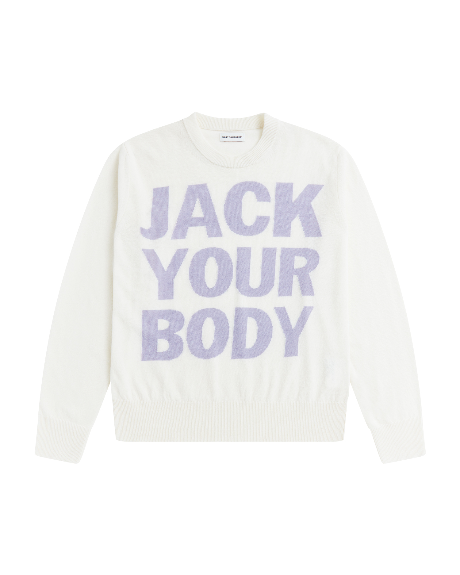 slogan jacquard sweater