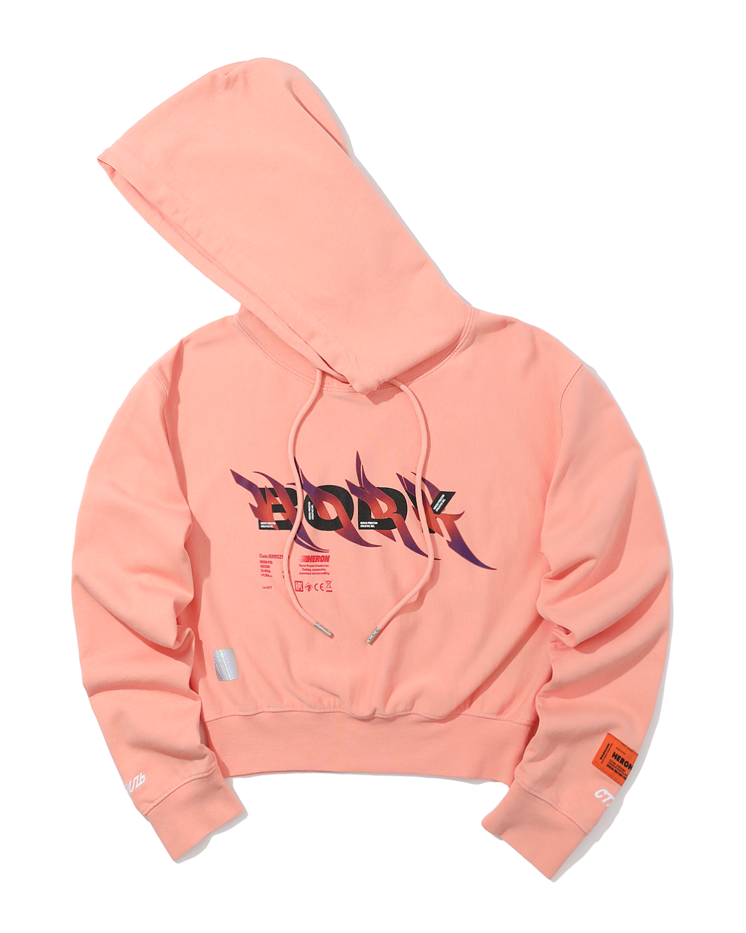 "body" cropped hoodie